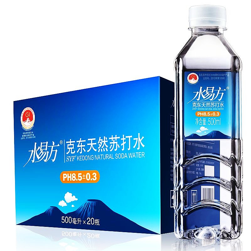 克东天然苏打水易方天然水500ml