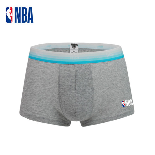 NBA纯棉内裤男士加大码中腰平角短裤衩运动休闲吸汗透气舒适四角