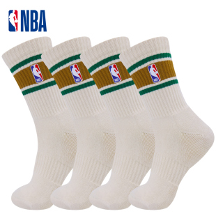 NBA袜子男士 高筒毛巾底加厚篮球运动休闲防滑吸汗透气跑步健身2双