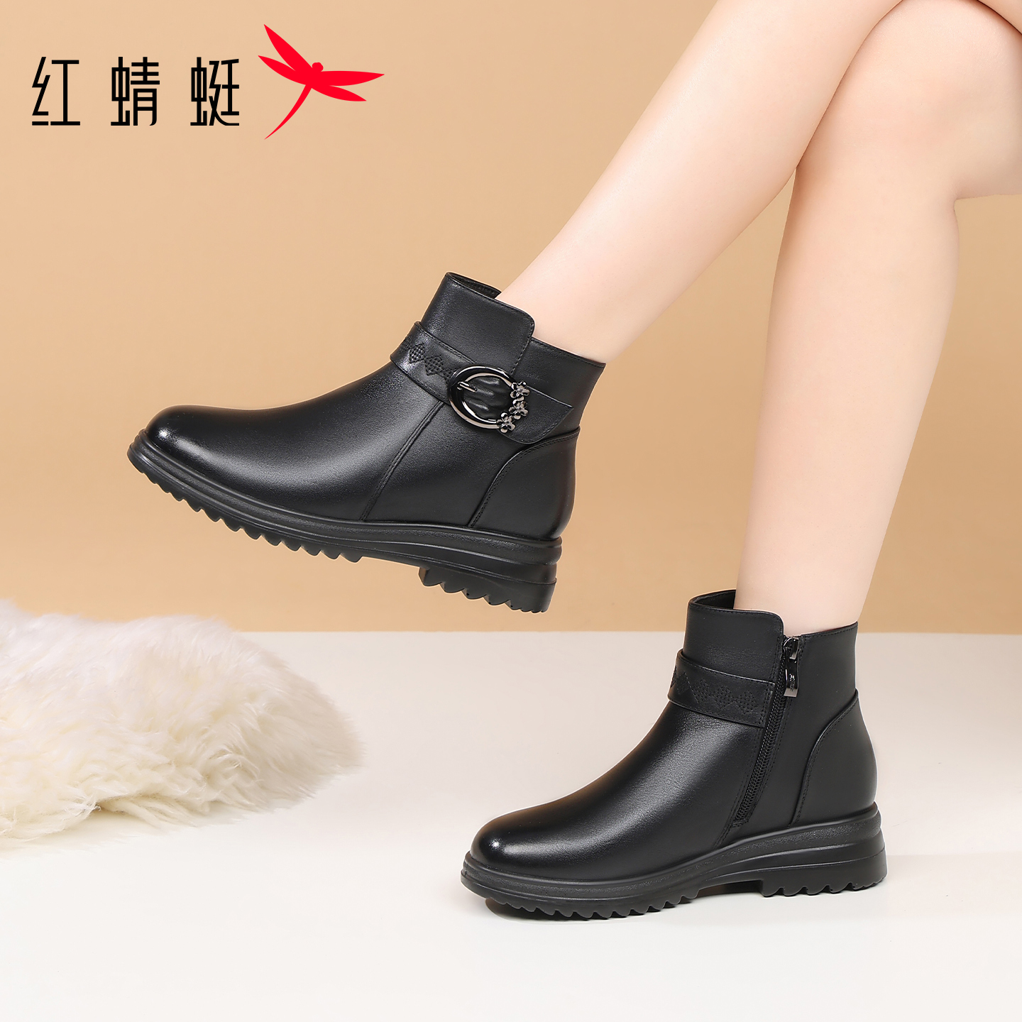 红蜻蜓品牌女士时装靴