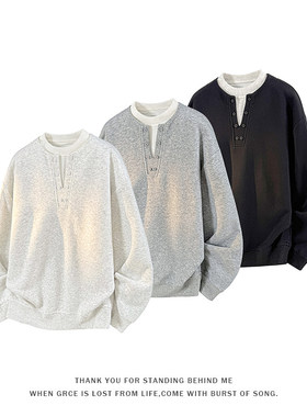 [NO LOGO PLUS]暗物质Mystyle长袖t恤男士美式上衣秋季重磅卫衣潮