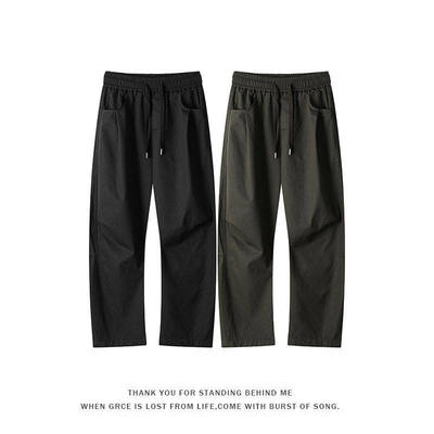 NOLOGOPLUS男士工装直筒弯刀裤