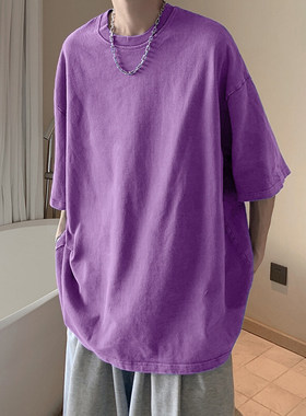 【NO LOGO PLUS】CLEANFIT2025重磅纯棉水洗纯色男士T恤体上衣INS