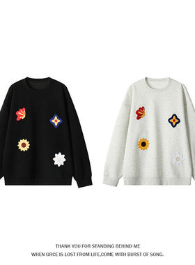 【NO LOGO PLUS】mystyle2026春季新款美式男士宽松休闲圆领卫衣