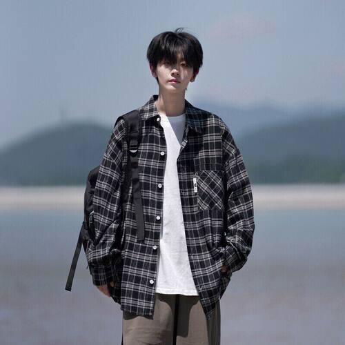 【NOLOGOPLUS】男士长袖衬衫衣
