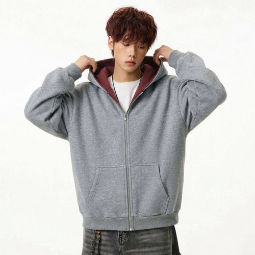 NOLOGOPLUS宽松帽衫男士卫衣