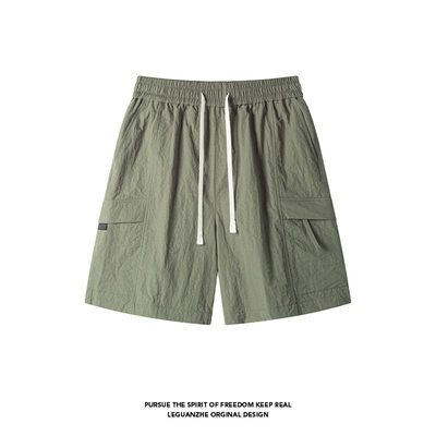 工装短裤男夏季凉丝裤速干运动裤