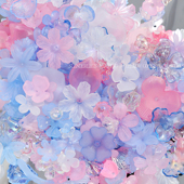 彩色水晶花混搭串珠配件 奶油胶diy手机壳材料发饰品水晶滴胶材料