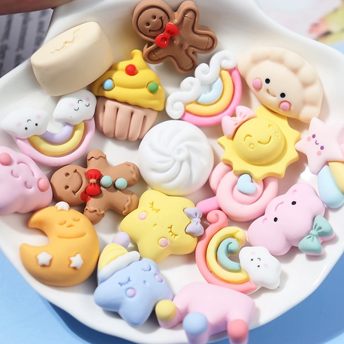 Радужный кремовый чехол для телефона, аксессуар для волос ручной работы