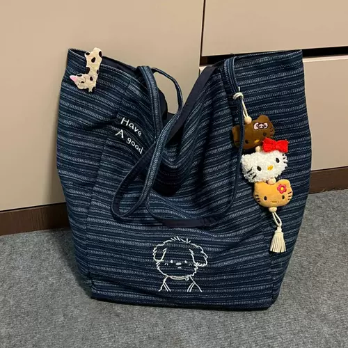 Шоппер для отдыха, вместительная и большая двусторонная сумка на одно плечо, сумка подмышку