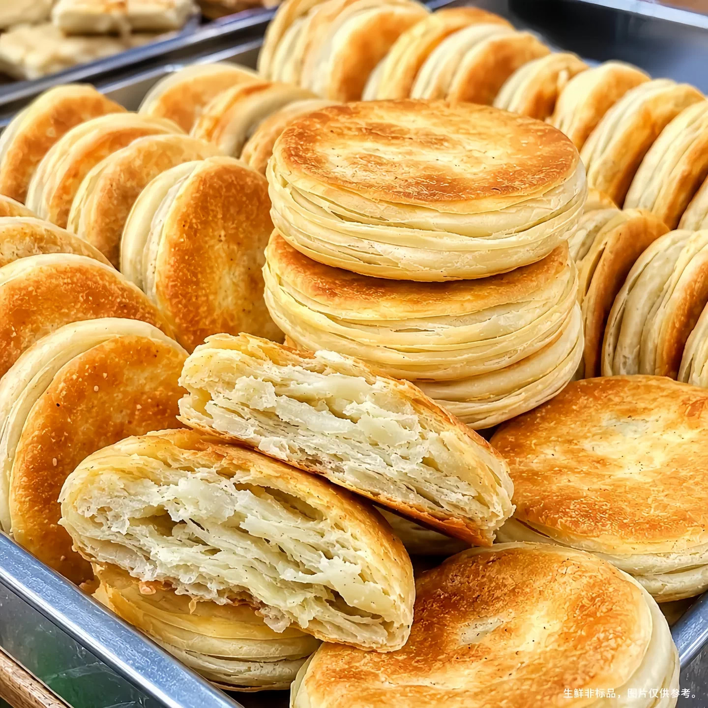 千层香酥火烧山东烧饼特产全麦纯手工杠子头面点食麦香大馒头早餐