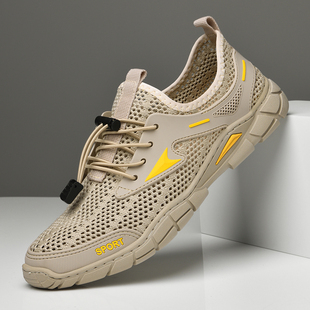 健腾公羊断码清仓特价透气网面包头凉鞋户外涉水溯溪沙滩洞洞鞋男