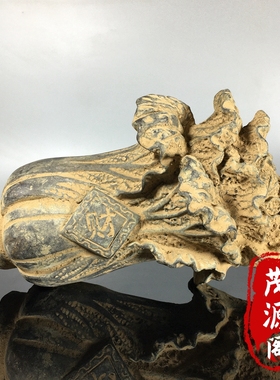古玩出土青铜器白菜摆件百财招财进宝聚财传世青铜器老物件收藏