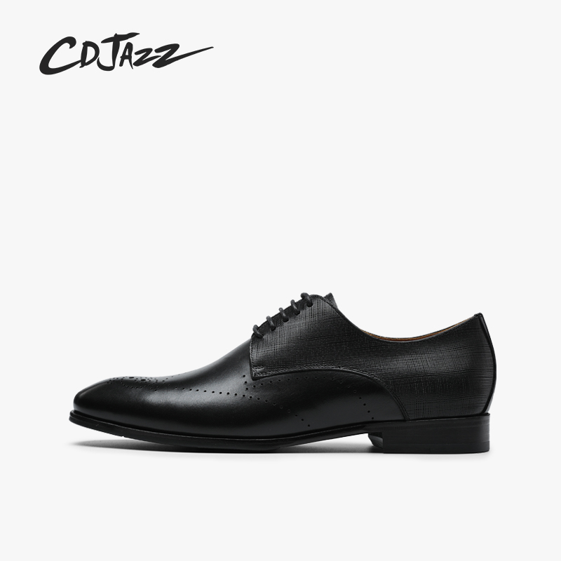 CDJAZZ卡地爵士商务正装皮鞋男新款高端英伦布洛克雕花德比鞋 流行男鞋 正装皮鞋 原图主图