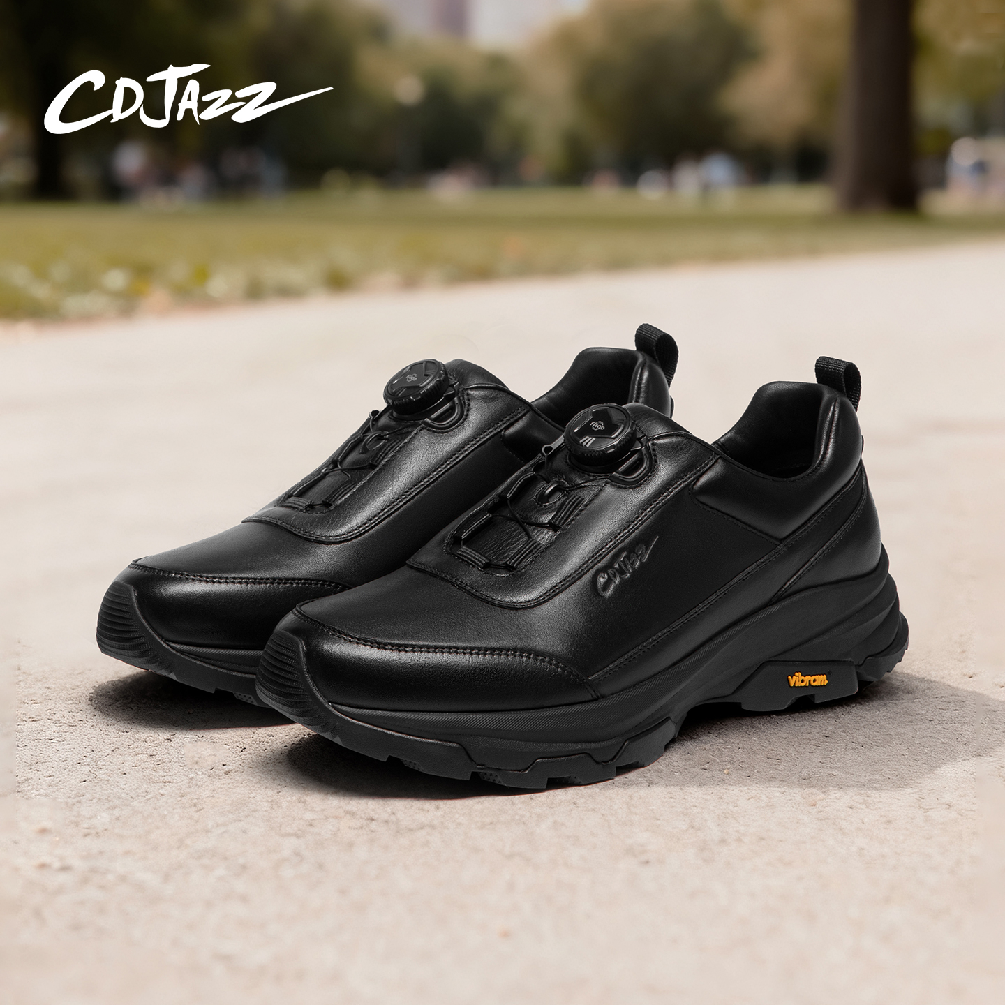 CDJAZZ卡地爵士男士休闲鞋秋冬新款老爹鞋男款增高防滑跑步鞋高级