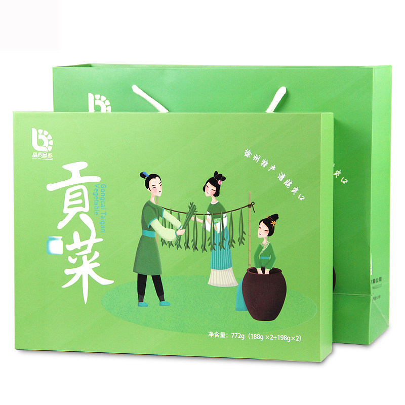 晶贝精品贡菜礼盒772g盒苔干苔菜响菜非干货厂家直销徐州邳州特产