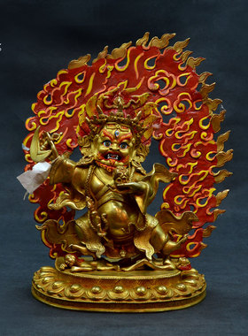 摆件尼泊尔鎏金密宗供奉佛像