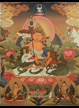 西藏财神护法像颜料装饰画挂画