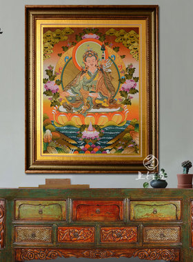 莲花生大士西藏颜料装饰画挂画