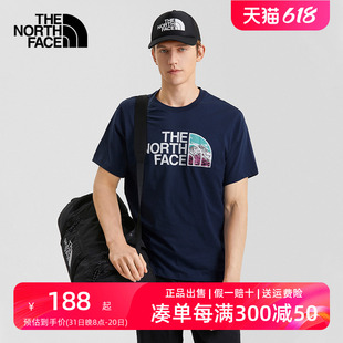 春秋户外舒适透气棉质打底7QUP TheNorthFace北面短袖 T恤男女同款