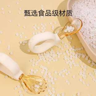 宝宝勺子学吃饭训练一岁以上辅食短柄硅胶叉勺婴儿自主进食餐