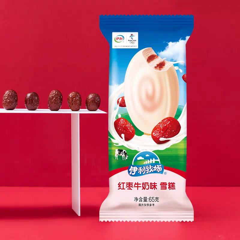 伊利牧场红枣牛奶冰淇淋 经典雪糕红枣味脆皮冰激凌冷饮网红特色