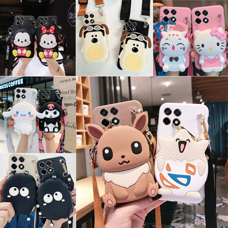 零钱包适用于一加ace5pro手机壳软壳PKR110保护壳可爱卡通后盖全包OnePlusAce5Pro立体卡包斜跨拉链1+ace5pro