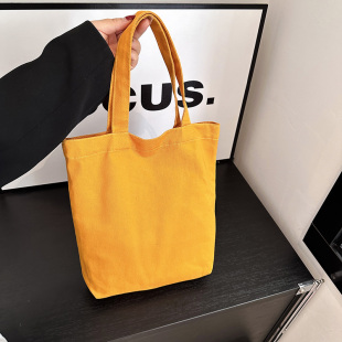 纯棉黄色棉布袋帆布包定制订做工厂直销手拎包