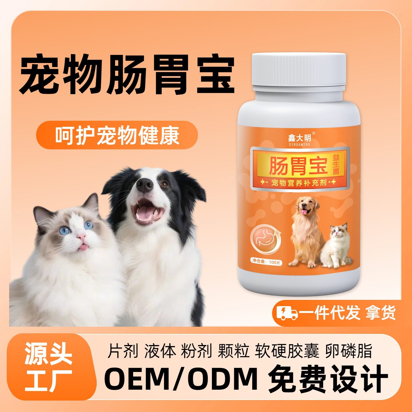 宠物益生菌猫狗肠胃宝调理肠胃问题益生菌肠营养补充