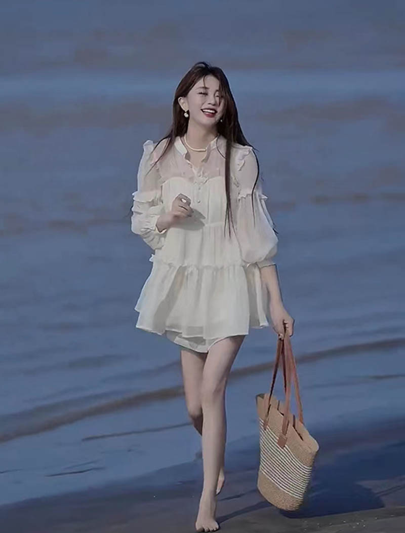 套装女夏季薄款2025新款时尚洋气休闲宽松防晒衬衫阔腿短裤两件套