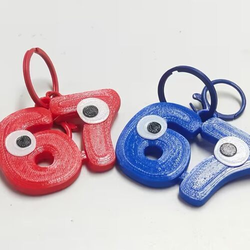 跨境爆品3D打印67钥匙扣玩具创意节日生日礼物旅游纪念品钥匙