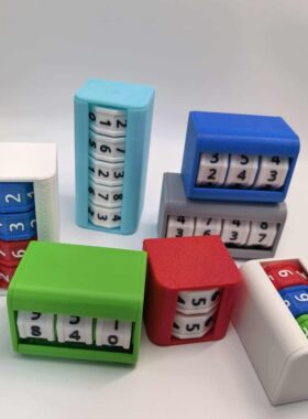 桌游配件计数器游戏王TCG对战数字转盘计分器3D打印数值积分