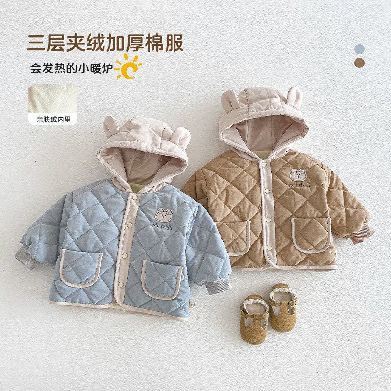 宝宝新款加厚2025时尚小熊冬季