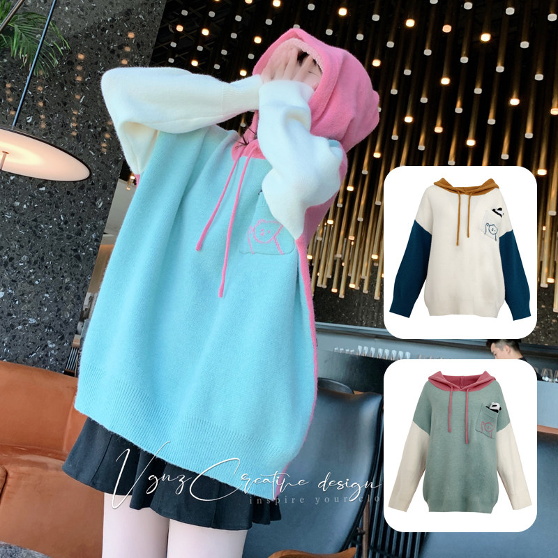 VEGA VESTURE Soft sweets designer Panda Color matching sweater 2020 New winterin the Women's clothing/Boutique , Sweaters  category - from Buy2taobao.com to provide professional Taobao agent buy service