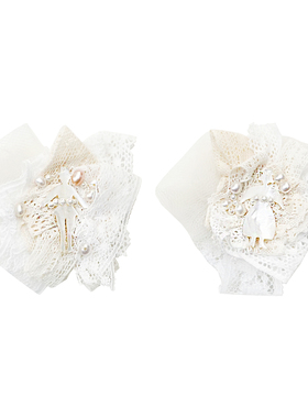 Unlogical Poem 原创复古手作贝母蕾丝剪影男女耳夹