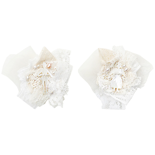 Unlogical Poem 原创复古手作贝母蕾丝剪影男女耳夹
