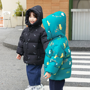 2025新款男女儿童羽绒服花色短款宝宝小童小朋友加厚冬季童装外套