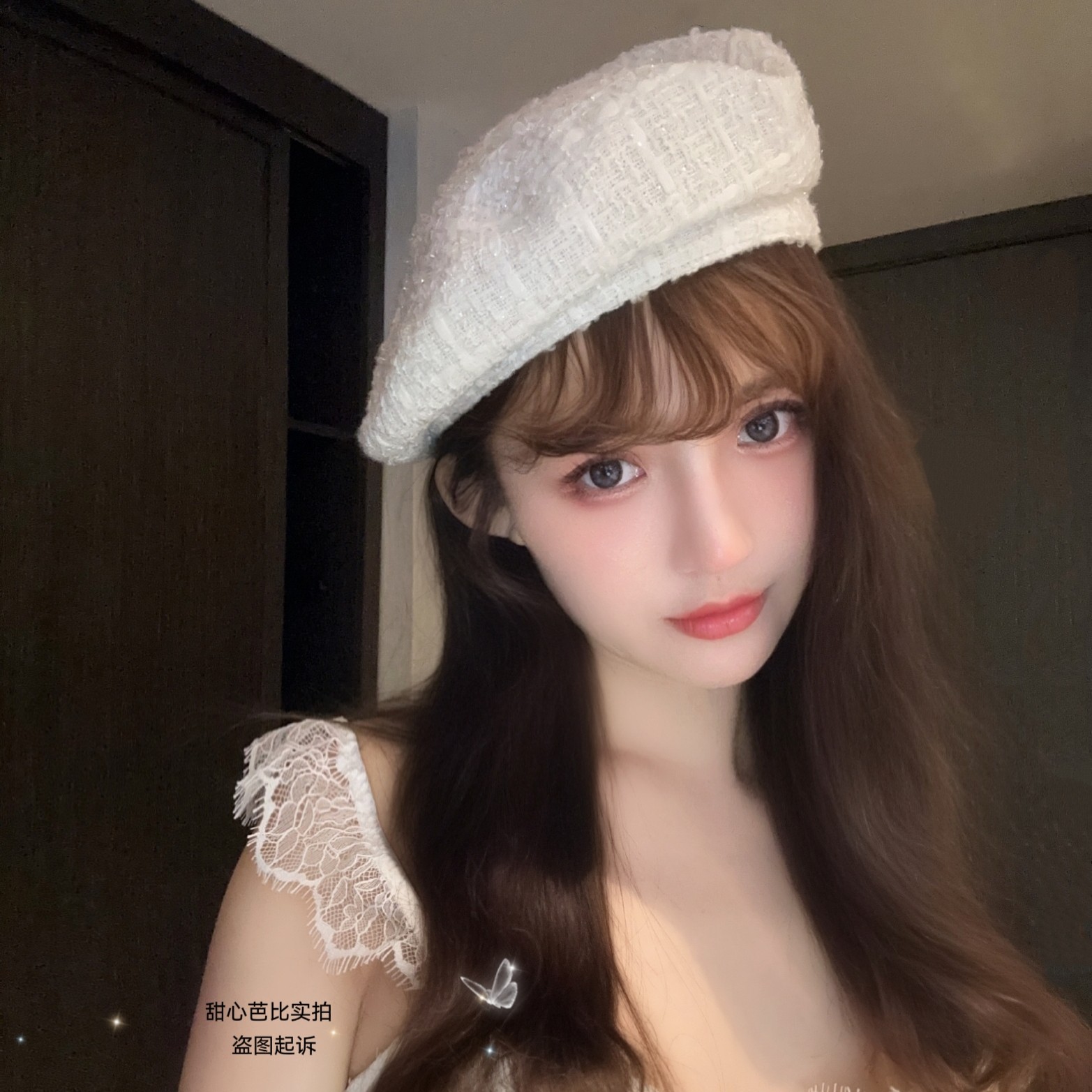 贝雷帽黑白色女帽小香风百搭休闲帽法式英伦复古逛街画家帽南瓜帽