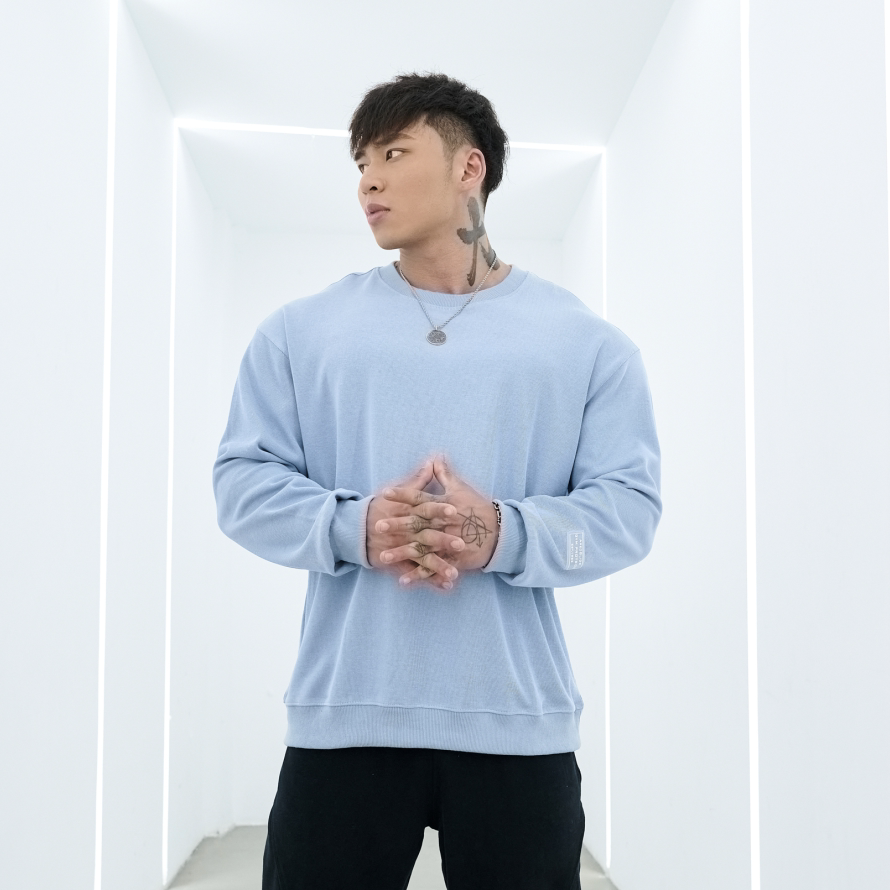 GYMDOG 트렌디 브랜드 2023 가을 스포츠 운동복 남성 피트니스 트레이닝 단순 루즈 풀오버 긴팔 옷