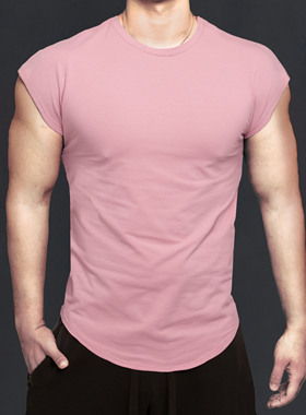 MSCT原创潮牌纯棉无袖T恤背心男夏季健身房训练运动短袖速干衣服