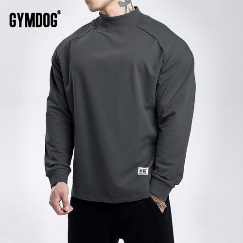 男运动卫衣GYMDOG健身高领