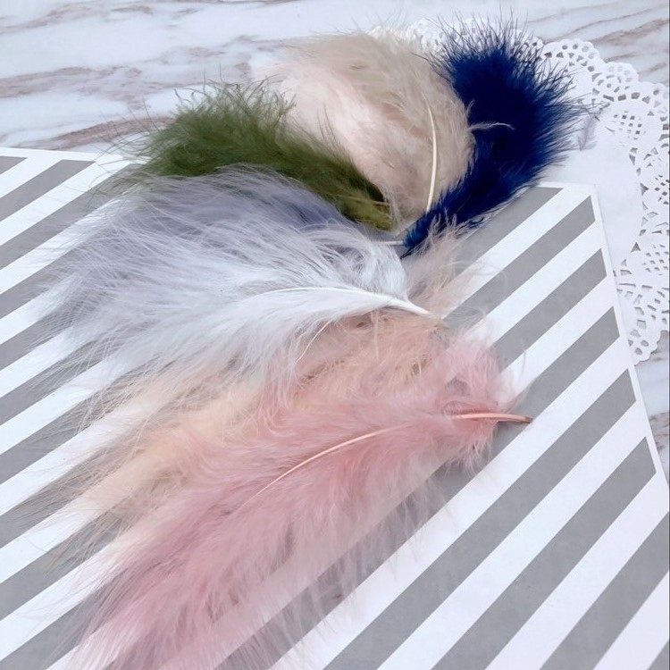 各色羽毛孔雀毛美丽飘仙永生花配饰点缀diy制作配料装饰(10根价)