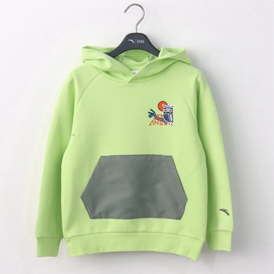安踏儿童卫衣套头帽衫男童中大童春秋连帽针织运动上衣352316702