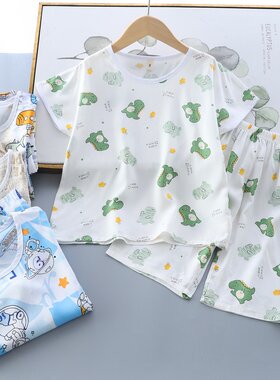 舒适短袖短裤棉绸套装夏季家居服