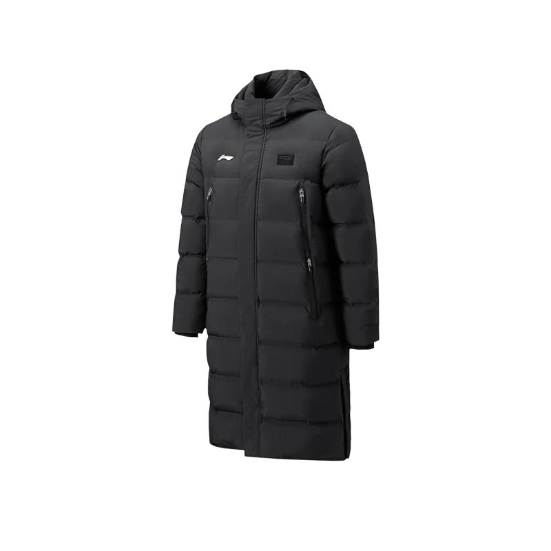 2024年冬季新款舒适保暖李宁羽绒服长款男女同款加厚外套AYMU343