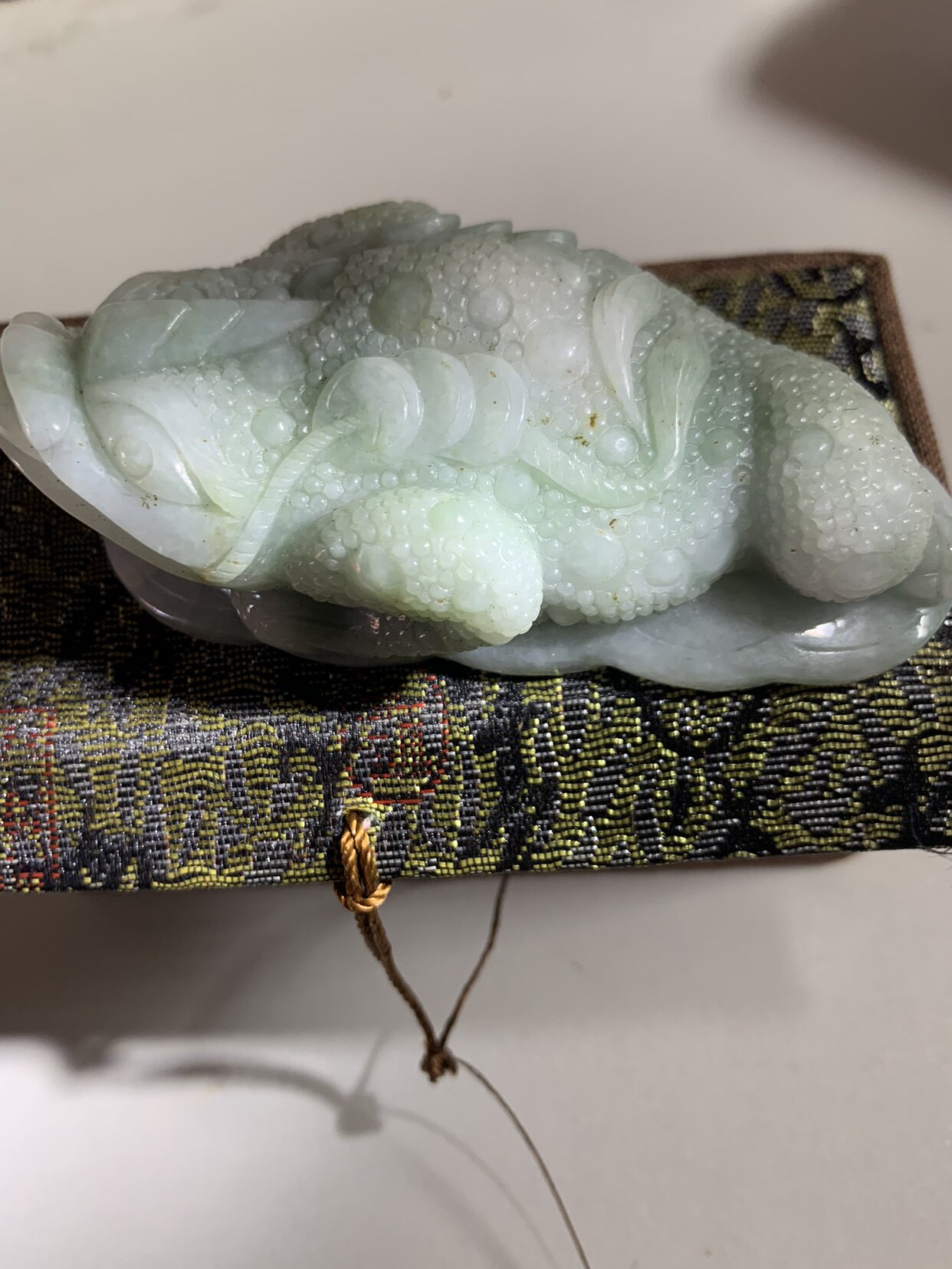 缅甸a货天然翡翠玉石雕刻办公室居家手把摆件三脚蟾蜍正品包邮