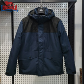 龙狮戴尔冲锋衣羽绒服男拼色休闲百搭防风百搭保暖外套L224M25307