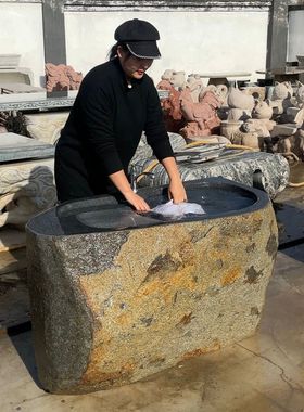 天然庭院家用原石装饰落地摆件