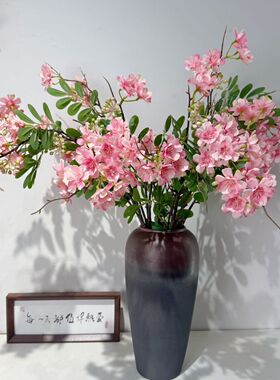 含笑花仿真花高级一模一样轻奢北欧假花大型高档花艺摆件客厅森系