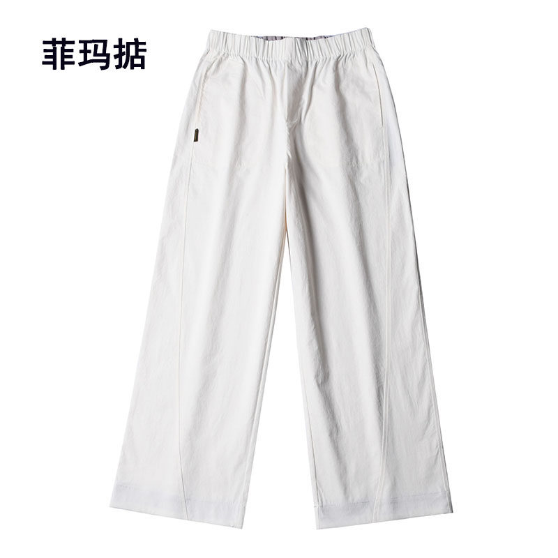 高腰休闲菲玛掂九分裤直筒裤
